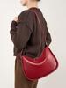 100% Genuine Leather Women Crescent Bag Handbag Luxury Women   Simple  Shoulder Crossbody Bag Commuter
