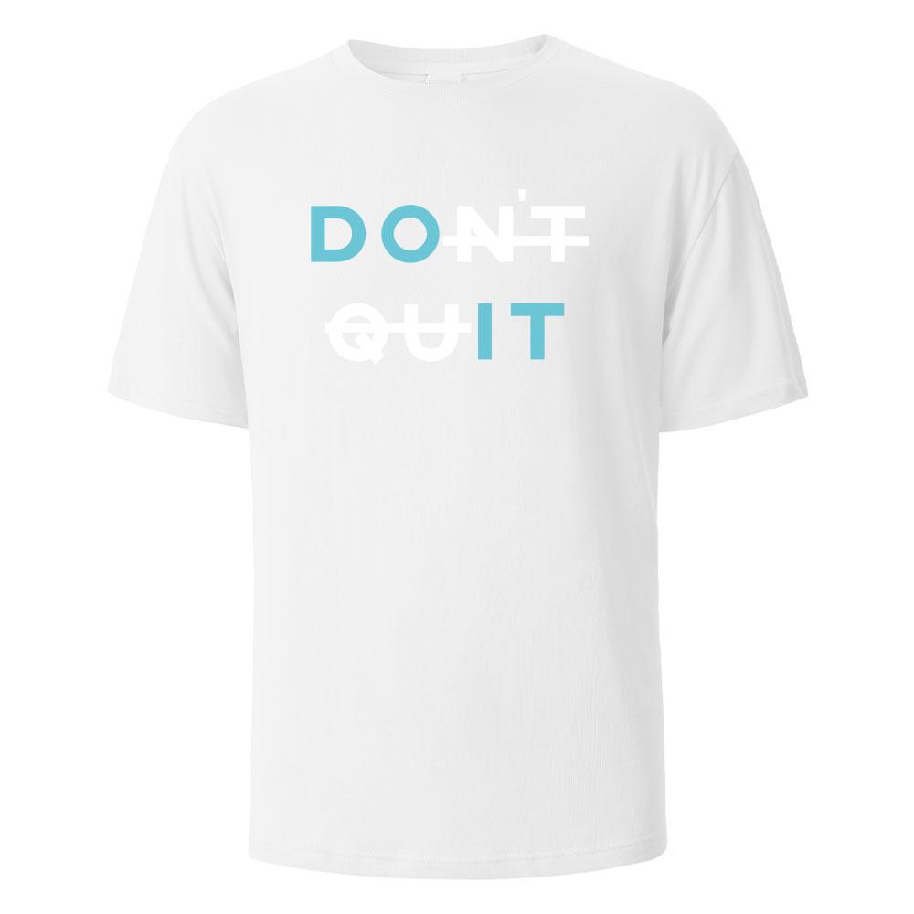 Mens Printed TShirt Dont Quit Basic Streetwear 100Cotton Tops For Men Women Summer Breathable ShortSleeved Oneck Basic Tees
