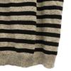 DIESEL border Long sleeve sweater M Black x gray knit Women Used