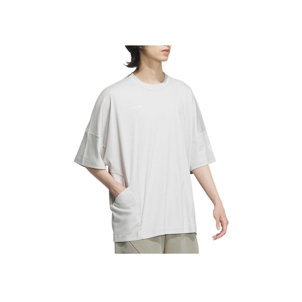 adidas Round Neck Comfortable Breathable Short Sleeve T-Shirt Men Tops White JL9954