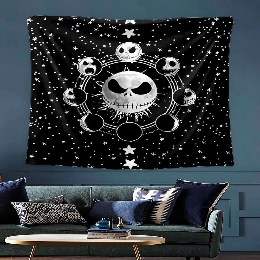Moon Phases Jack Wall Tapestry Art For Birthday Wedding Party Backdrop Family Gift