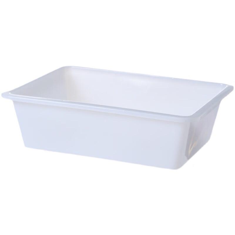 Hong Qisheng White Rectangular Thickened Plastic Storage Containers (10-Pack)