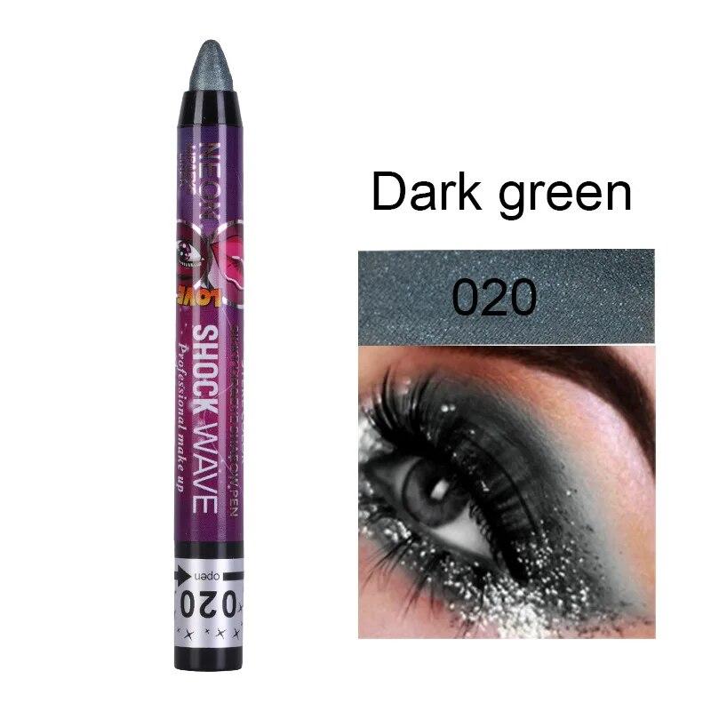 2 în 1 fard de pleoape Ruj Pen Impermeabil Nu se murdărește Fard de ochi Stick Machiaj pentru buze Pen Glitter Shimmer Pen pentru fard de ochi de lungă durată