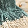 Coperta Multiuso Divano Estiva Fresca Coperta per Condizionatore Morbida Coperta Tessuta per Divano Asciugamano per Fondo Letto Sciarpa Coperta per Riposo in Ufficio