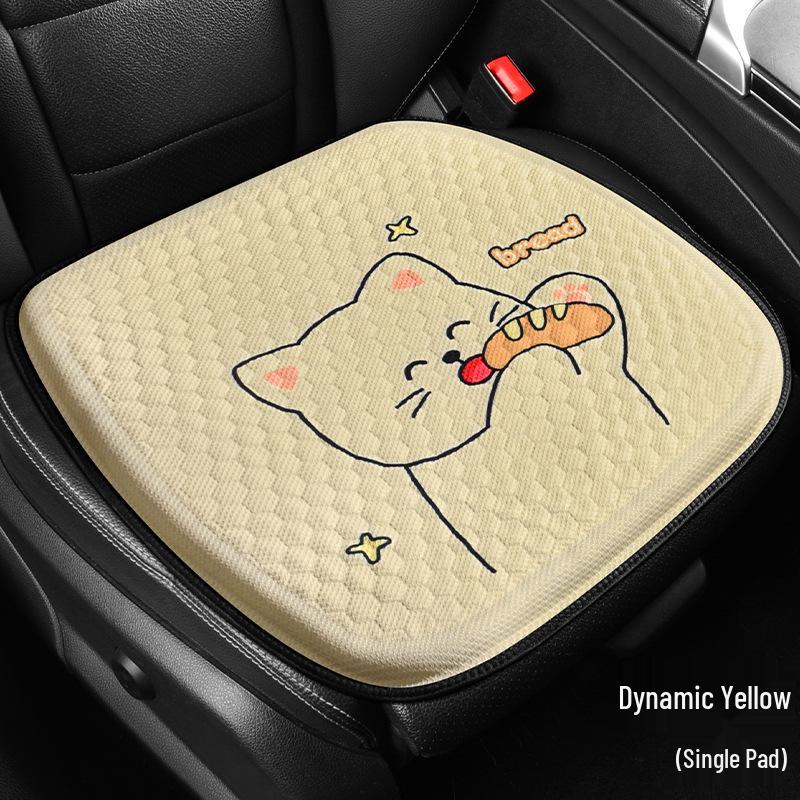 Universal Cooling Gel Car Seat Cushion - Breathable Ice Silk, All-Season, with Backrest
