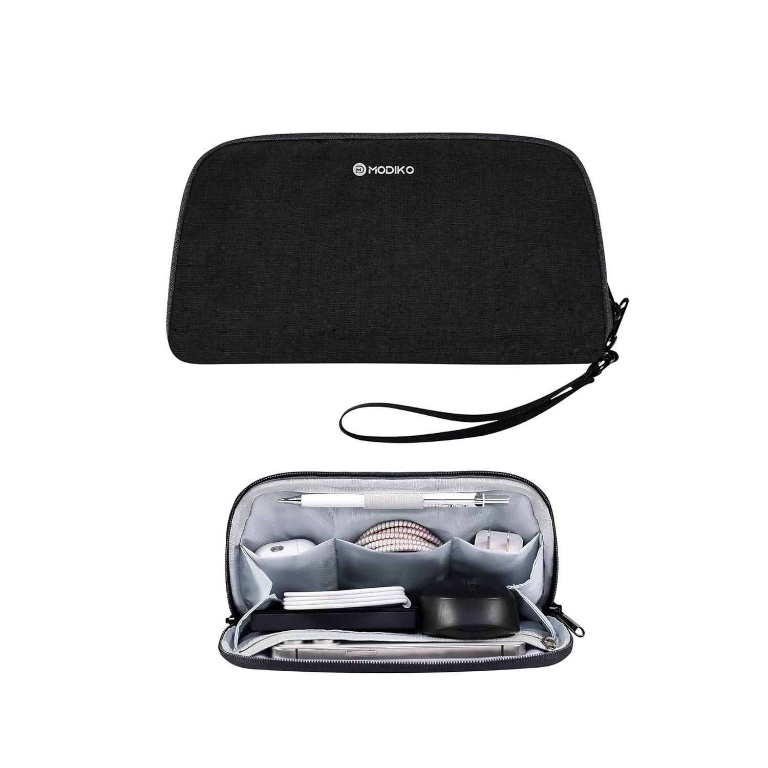 

Gadget pouch slim lightweight small item storage water-repellent finish compact PC peripherals made from recycled materials travel commuting business