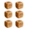 1/2/3/5/6/8Pcs Wooden Quilter Dice with 6 Engraved Quilting Tasks Solid Wood Quilting Embroidery Knitting Projects Baking Drinking Decision Dice Tools