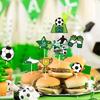 40pcs Cartoon Soccer Theme Cake Topper Set Festival Cupcake Insert  Birthday Party