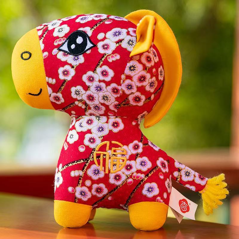 2026 Horse Year Mascot Plush Doll Cartoon Lucky Chinese Zodiac Pony Plush Toys New Year Decoration Pendant Spring Festival Gifts