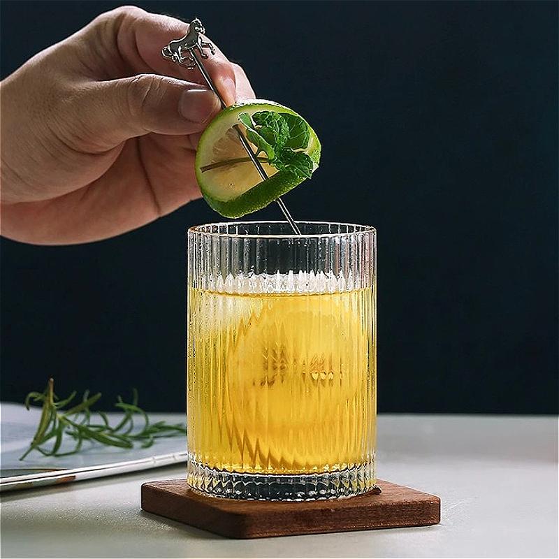 250ml/360ml Korean Style Glass Cups Cocktail Glass Drinking Glasses Mojito Cup Juice Beverage Cups Water Bottle New Year Gifts