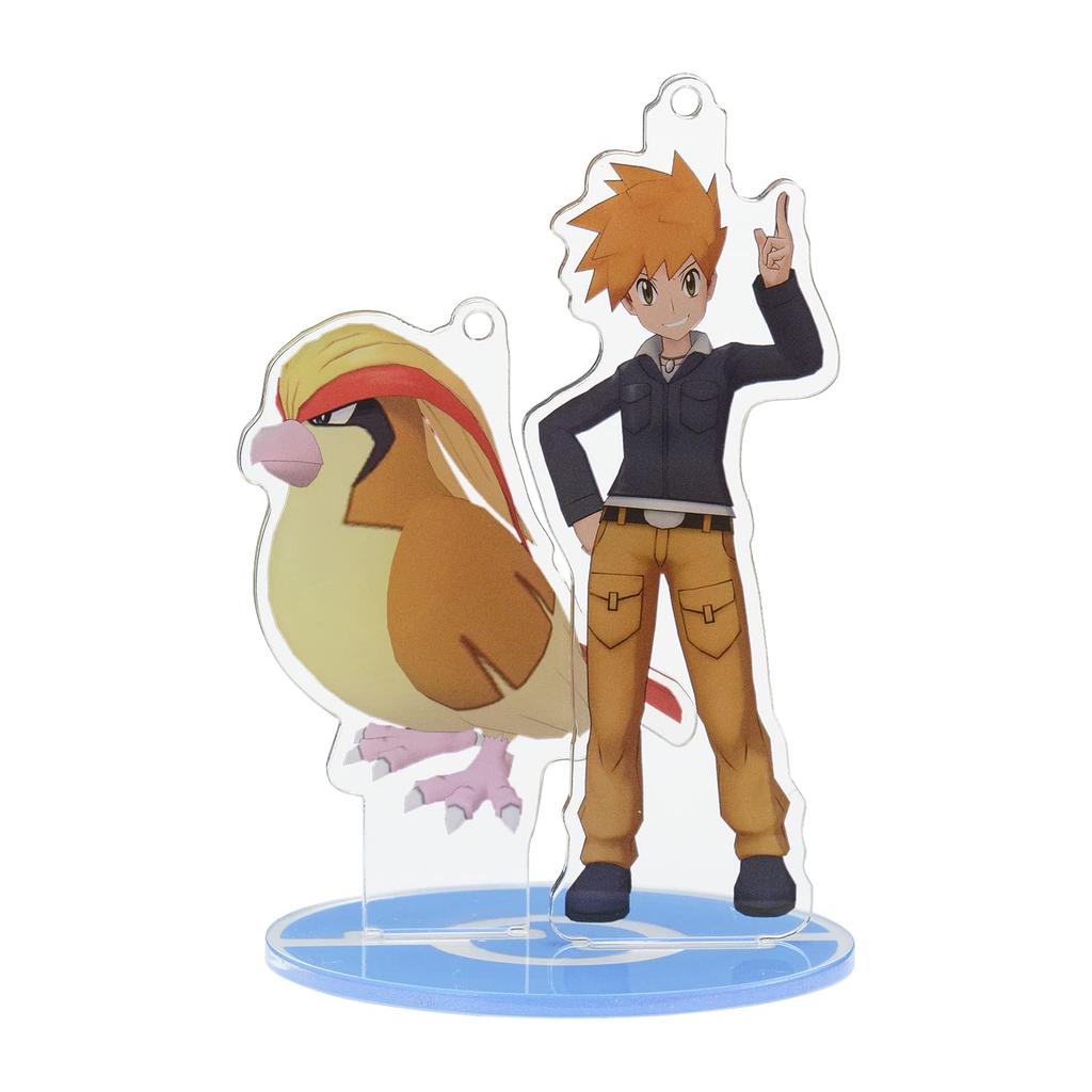 Pokemon Center Original Acrylic Stand Keychain TRAINERS Green Salon!!