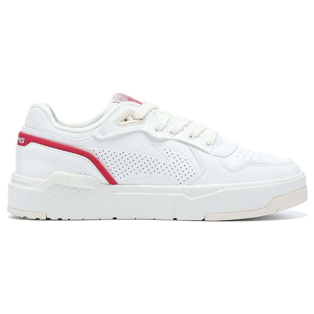 Li Ning Trendy Abrasion Resistant Breathable Low top Skateboard Shoes Women's White Red AGCT010-1
