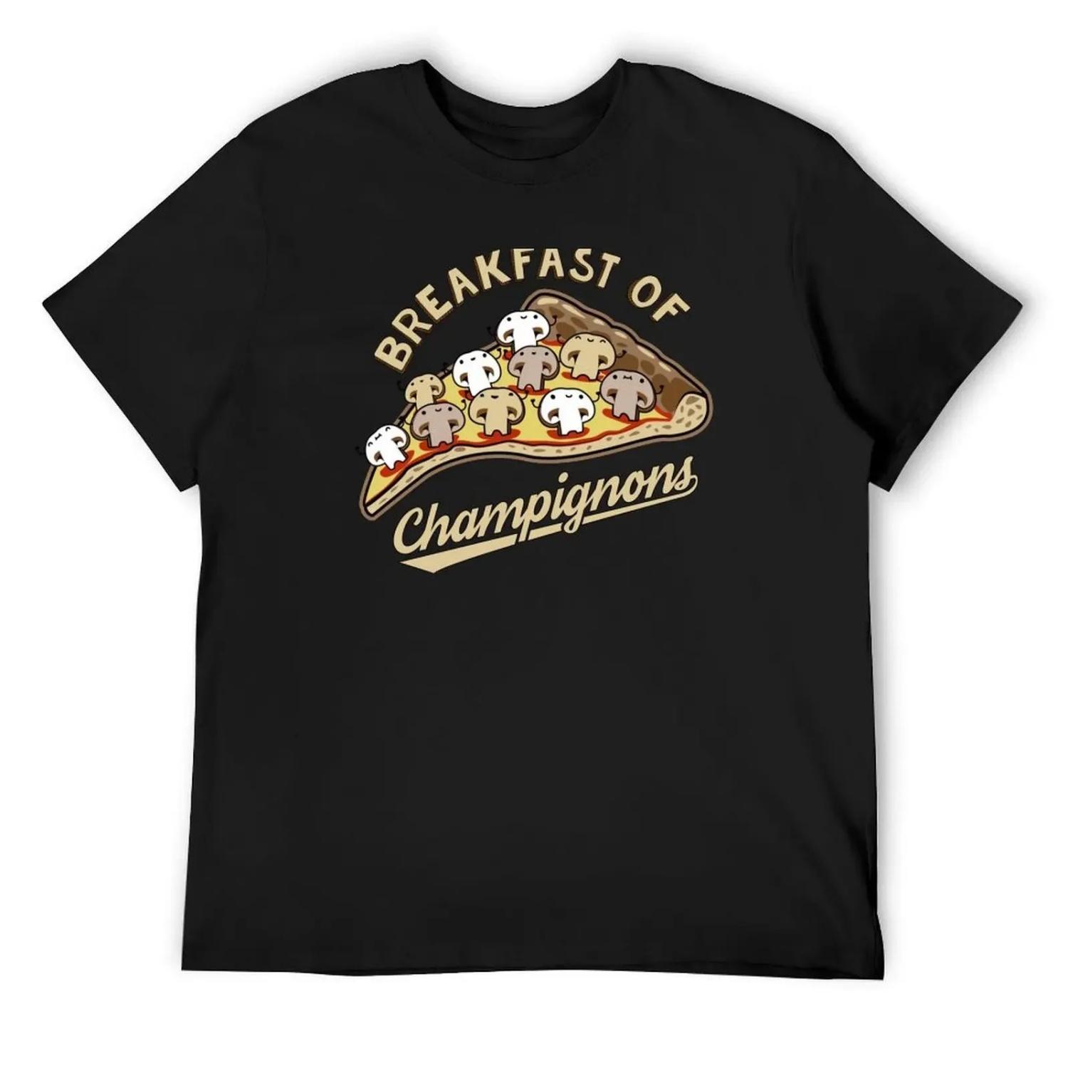 

Breakfast of Champignons T-Shirt valentines boutique clothes blanks shirts graphic tee men tshirt XXXXXL чорний