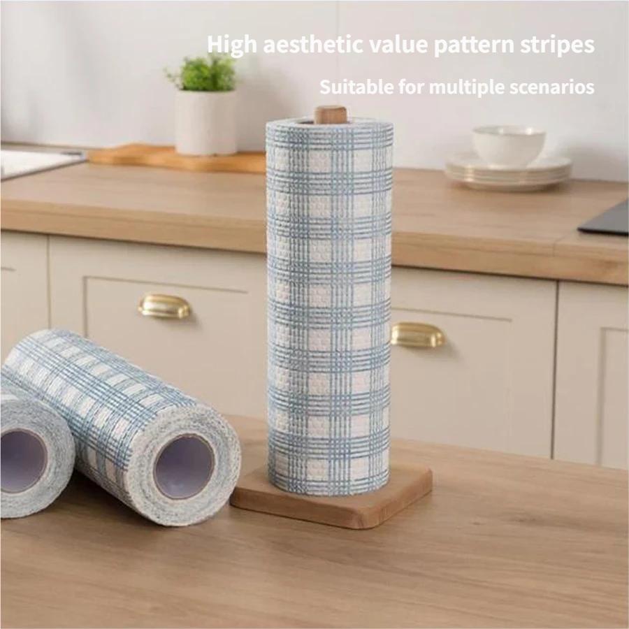 

[Lazy Person s Cleaning Cloth] Thickened absorbent, wet and dry use, reusable/disposable kitchen cleaning cloth, 40 sheets per pack. 1pc синий