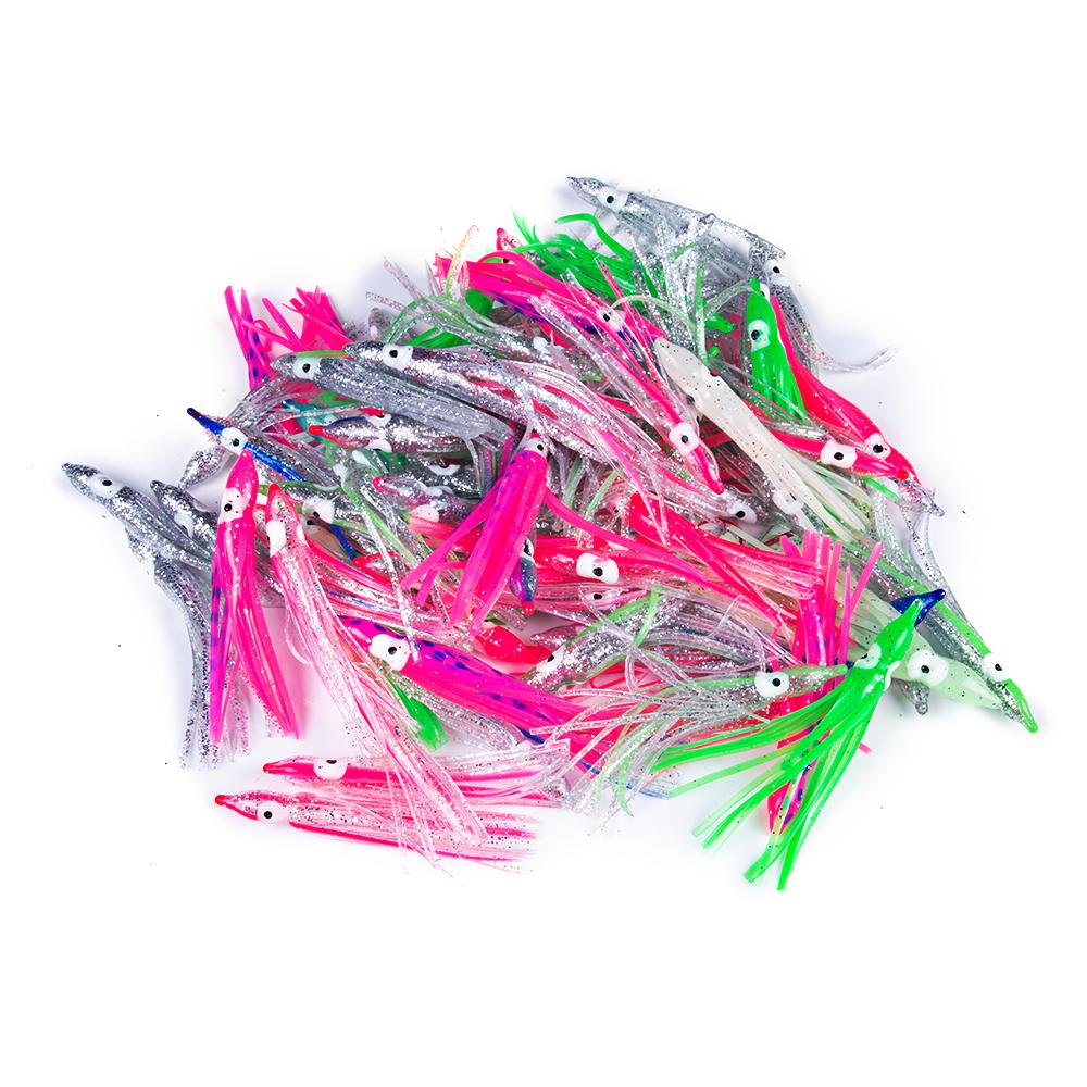 

10 шт., мягкие приманки, 7 см, рыболовные приманки для осьминога, воблеры, снасти, двойной цвет, окунь, щука, искусственная силиконовая приманка для плавания 10pc