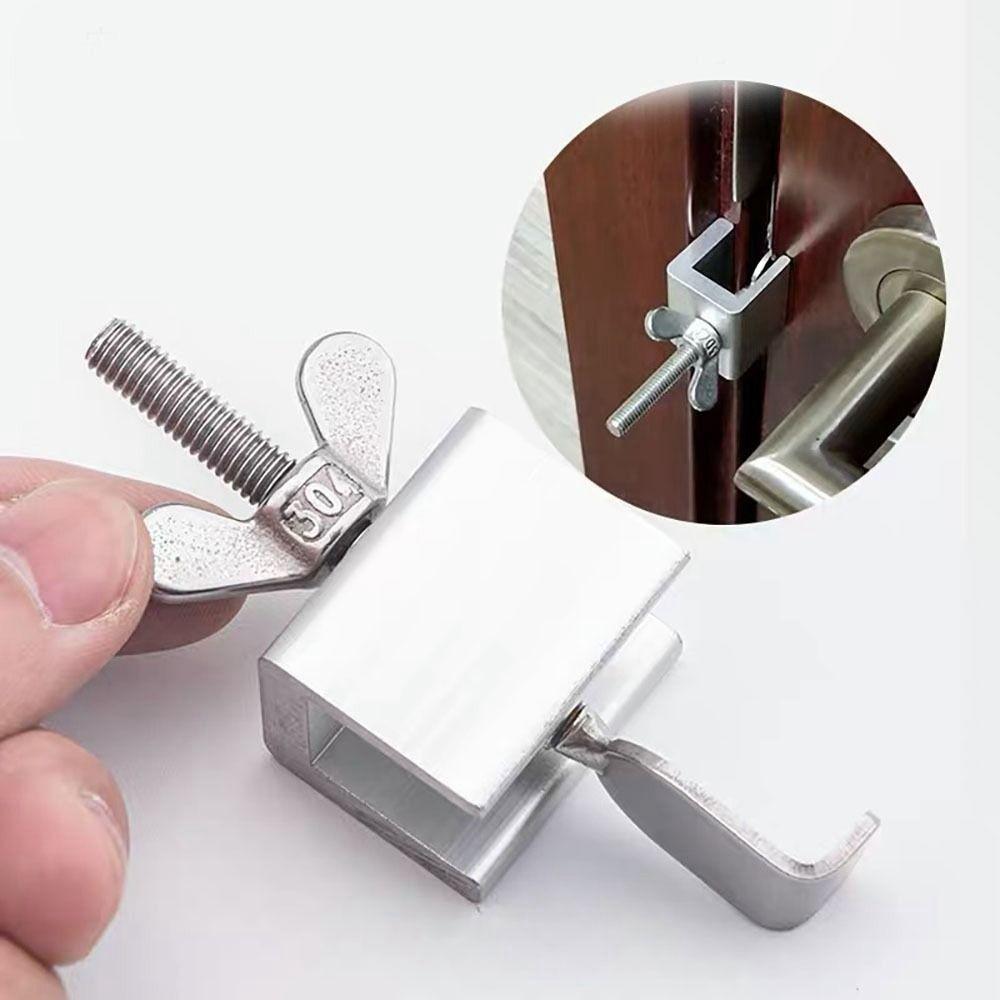 Stainless Steel Safety Door Lock Self-Defense Anti Theft Security Buckle Lock Portable Easy To Install Door Stopper Lock Hotel