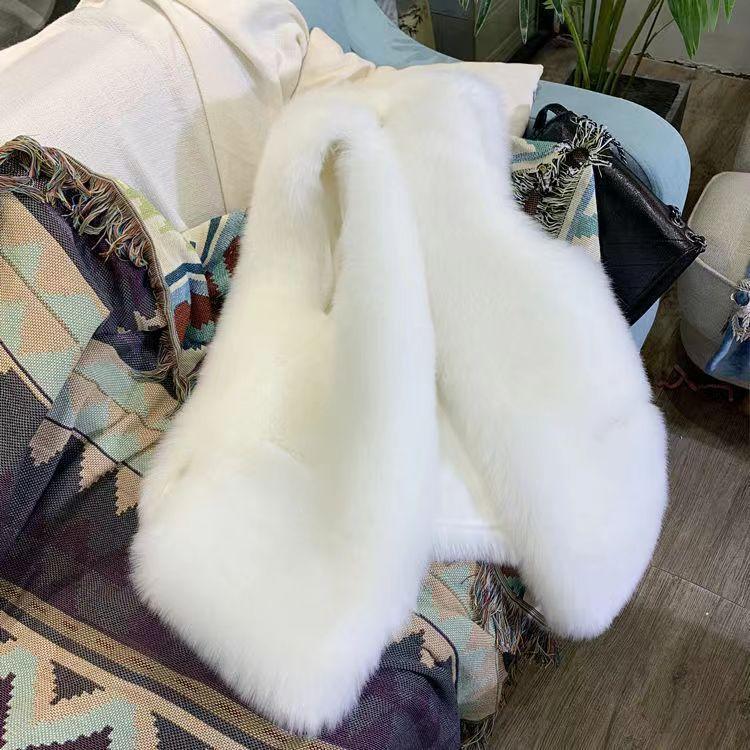Imitation fur vest women's short 2 autumn and winter new imitation fox fur vest rabbit fur vest sleeveless