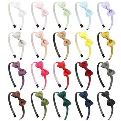 1pcs Cute Solid Color Ribbon Handmade Hair Bows Hair Bands for Girls Headband 20 Colors Cute Children Kids Baby Hair Accessories