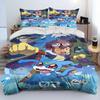 Digimon Adventure Monster Cartoon Comforter Bedding Set,Duvet Cover Bed Set Quilt Cover Pillowcase,king Queen Size Bedding Set