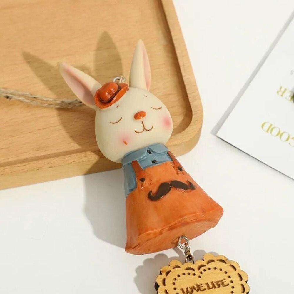 Cartoon Rabbit Wind Chimes Handmade Cartoon Door Ornament Fashion Rabbit Pendant Children Gift