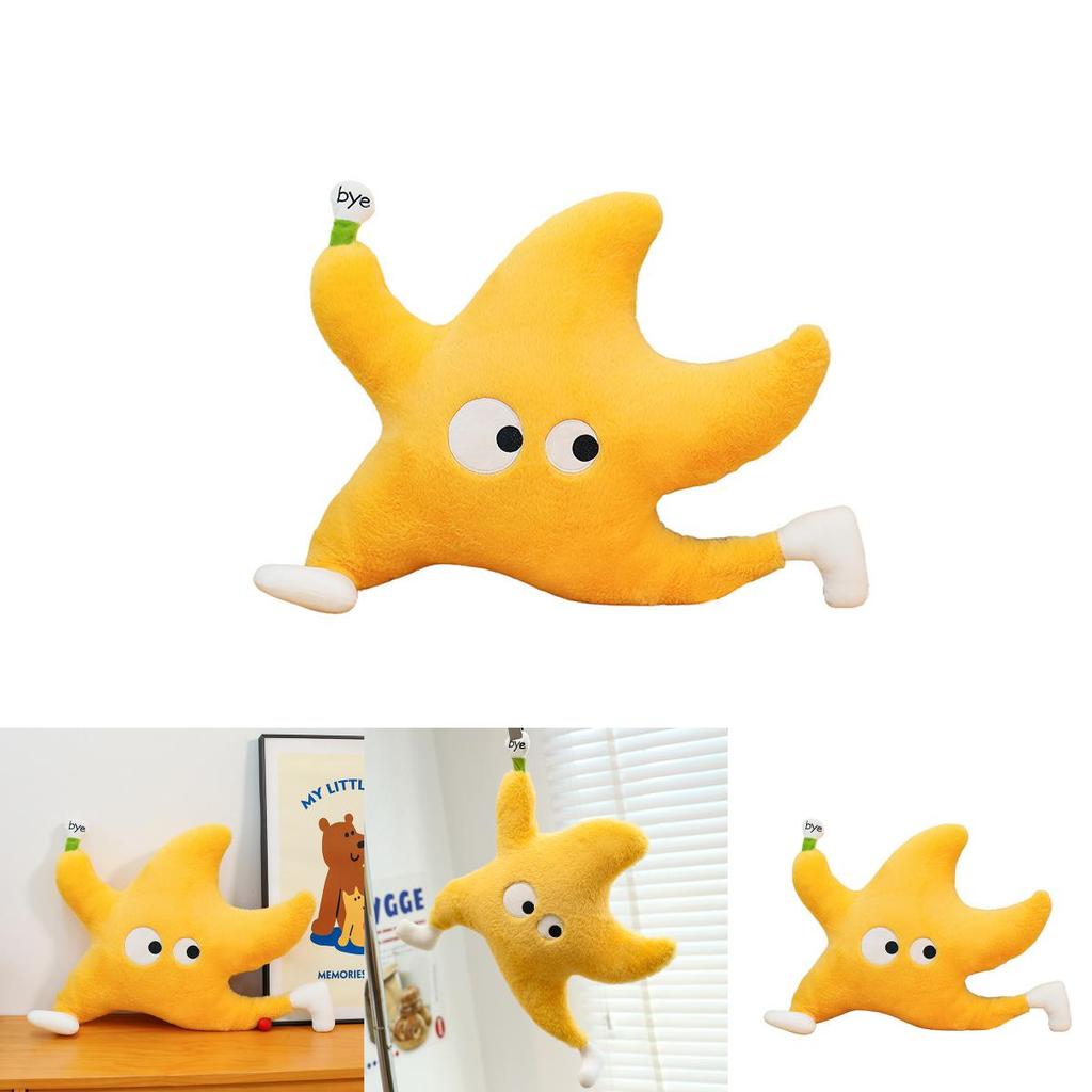 Star Plush Pillow With Running Posture Design For Kids Bed Headboard Decor