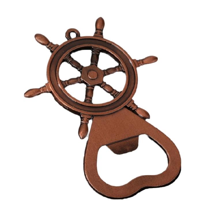 Elegant Contemporary Rudder Keyring Functional Bottle Opener Accessory Zinc Alloy Keyring Accessories
