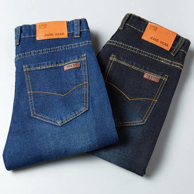 Ανδρικό τζιν Stretch Slim Fit Άνετο μακρύ παντελόνι τεσσάρων εποχών Ανδρικό Slim Fit Μικρό ίσιο σωλήνα Ανδρικά ρούχα