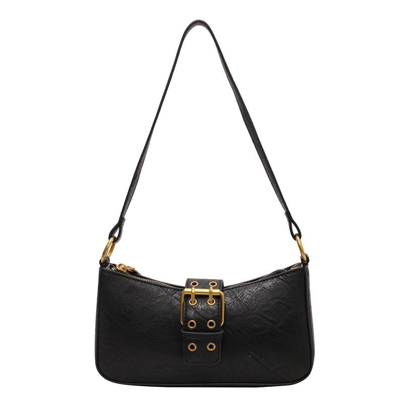 Autumn and Winter Retro Solid Color Bag New Casual Fashion Single Shoulder Women Commuting Small Square Bag Underarm Bag