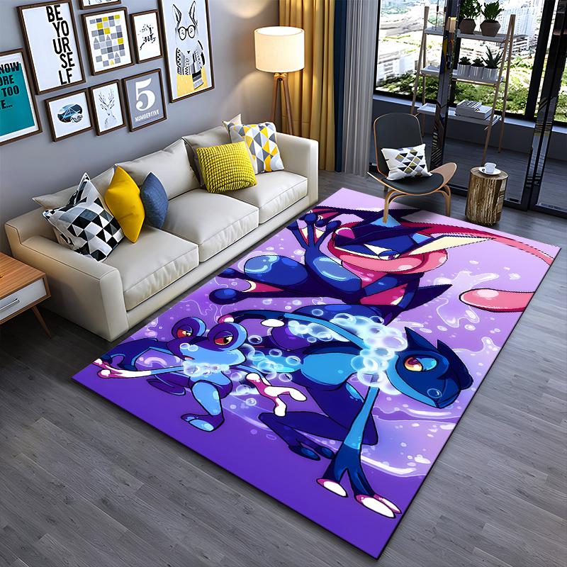 

Greninja printed non-slip flannel carpet, machine washable, soft, for living room and bedroom home use 40x60cm( 15x23in )