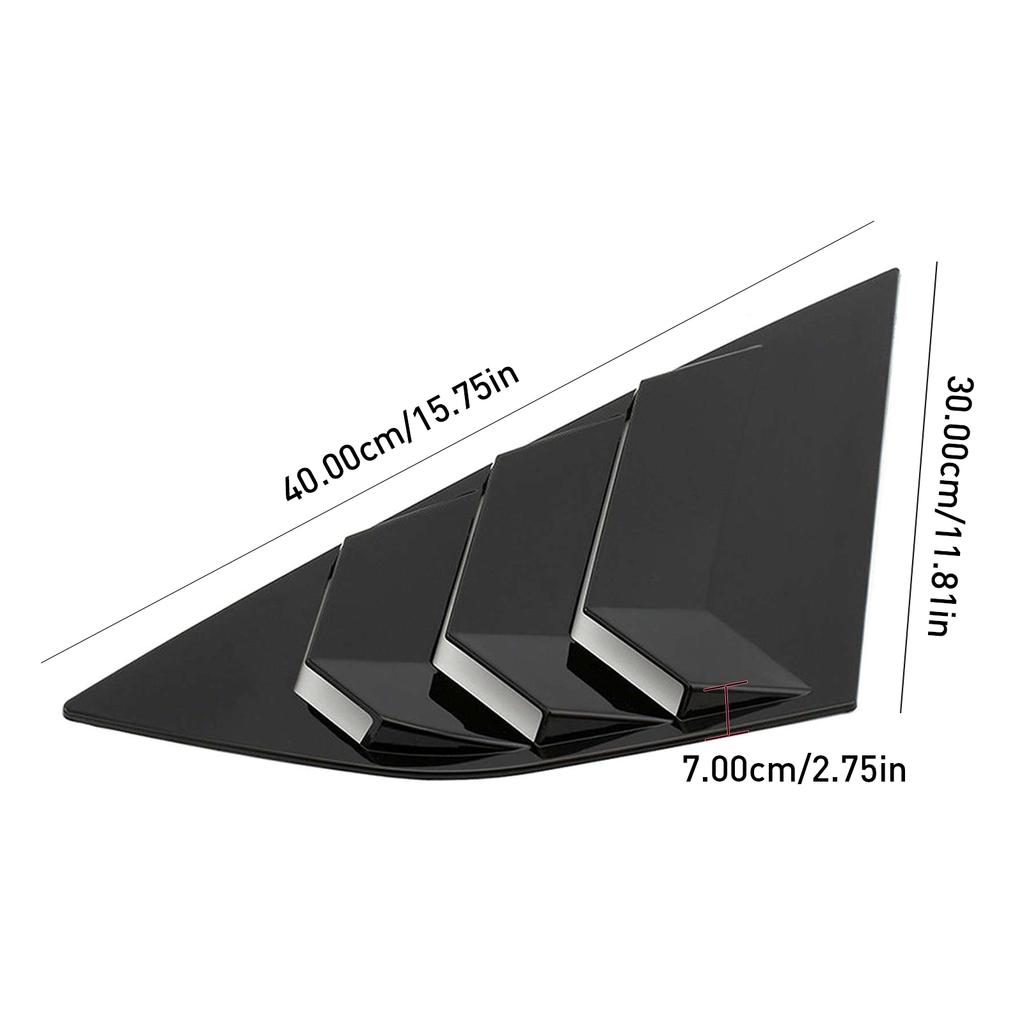 2pcs Rear Window Louvers Car Rear Window Blinds Side Tuyere Louvers Vent Replacement for Focus ST RS MK3 Hatchback