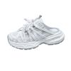 Fashion Baotou Shallow Lace-up Cool Drag Spring and Summer New Round Head Mesh Breathable Platform Casual Sports Shoes