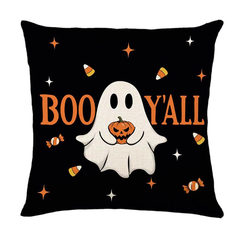 Custom Halloween Pillow Cover Digital Print Holiday Decorative Couch Bed Cushion Case 45x45cm