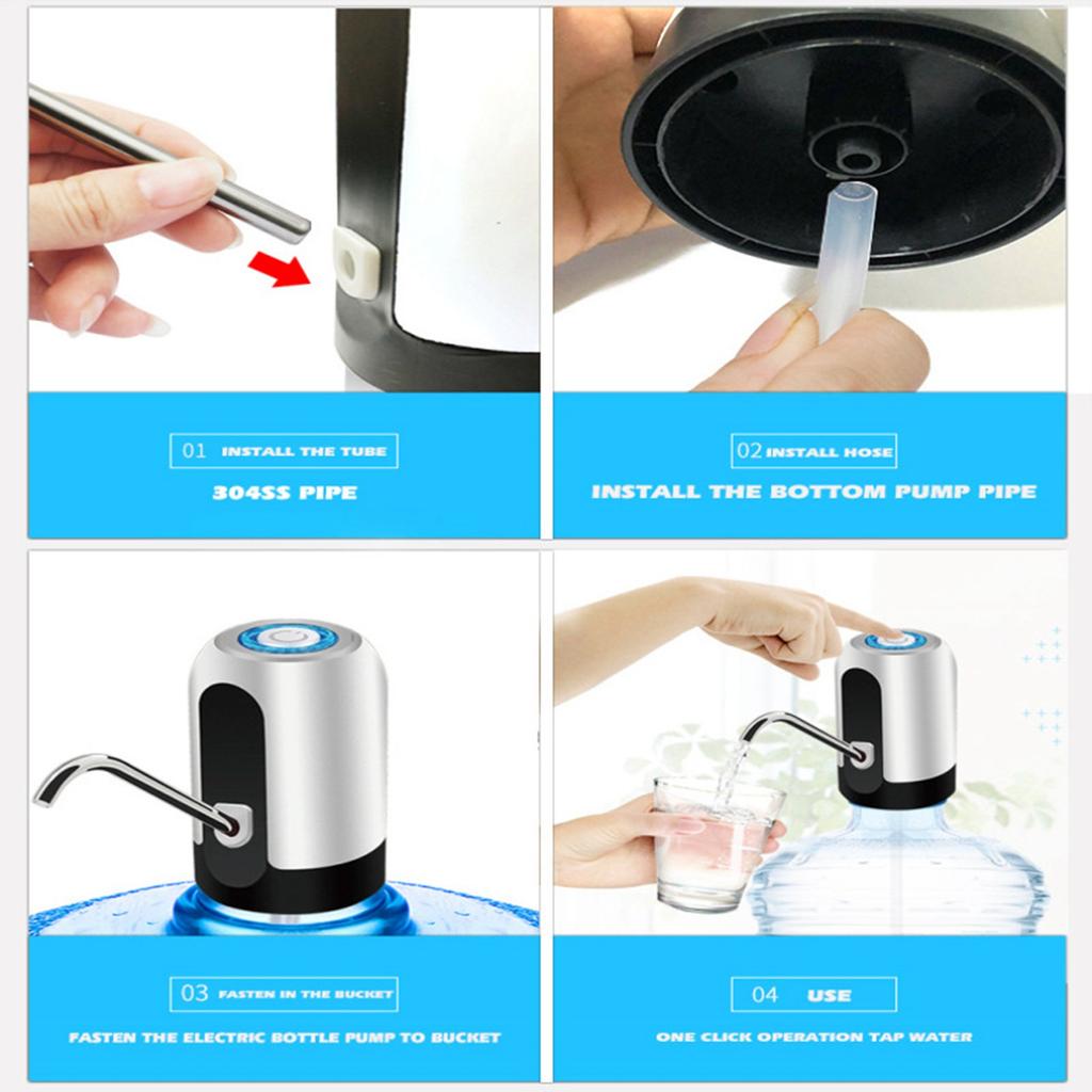 USB Charging Electric Pumping Bucket Water Purifier Automatic Water Dispenser
