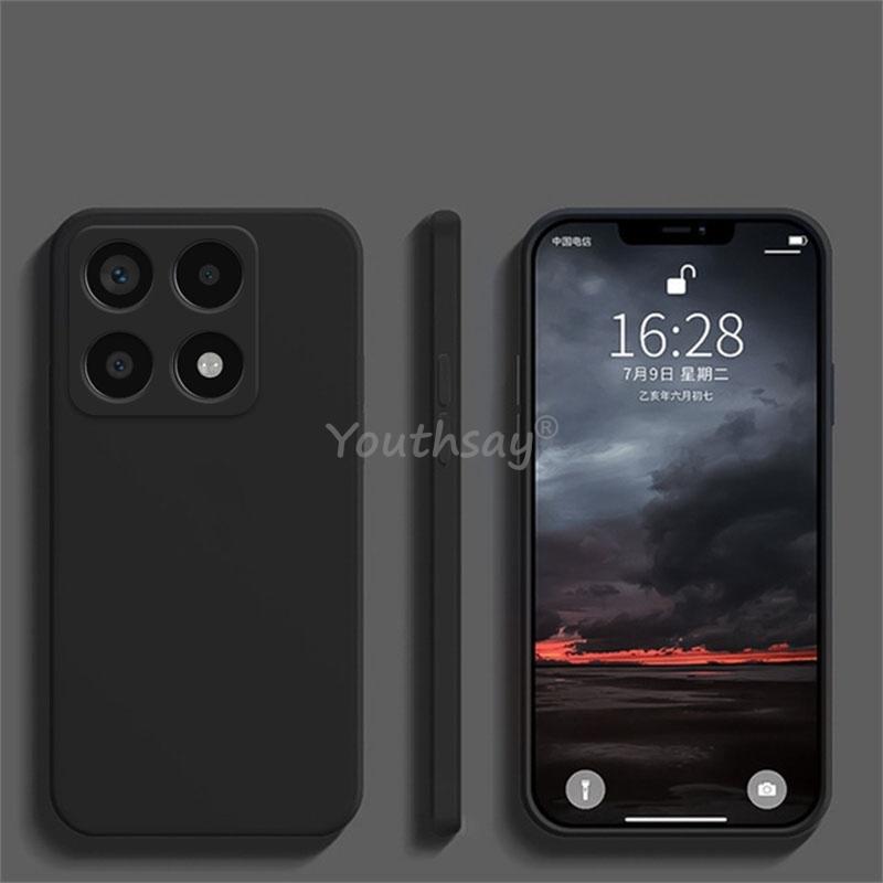 For Xiaomi 14T Pro Case Liquid Silicone Plain Case  Xiaomi 14T Pro Cover TPU Anti-drop Phone Protector  Xiaomi 14T Pro Case Xiaomi 14T чёрный