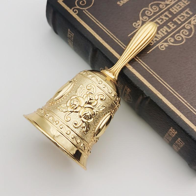 1 STK Handglocke Metallton Klingel Alarm Hand gehalten Serviceklingel Tischglocke Tee Abendessen Glocke Spielglocke Weihnachtsglocke