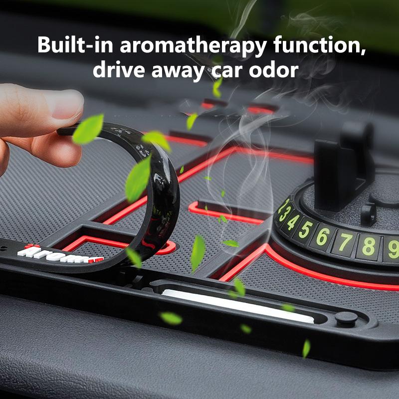4 In 1 Car Anti-Slip Mat Silicone Dashboard Sticky Non-Slip Phone Holder Mat