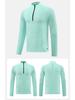 Men's Quick-Dry Long Sleeve Sun Protection T-Shirt with Half Zip for Sports & Fitness