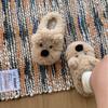 Fashion Winter Womens Cotton Slippers Cartoon Dog Couple Non-Slip Warm Indoor Home Slippers Plush Fluffy Comfortable Floor Slippers