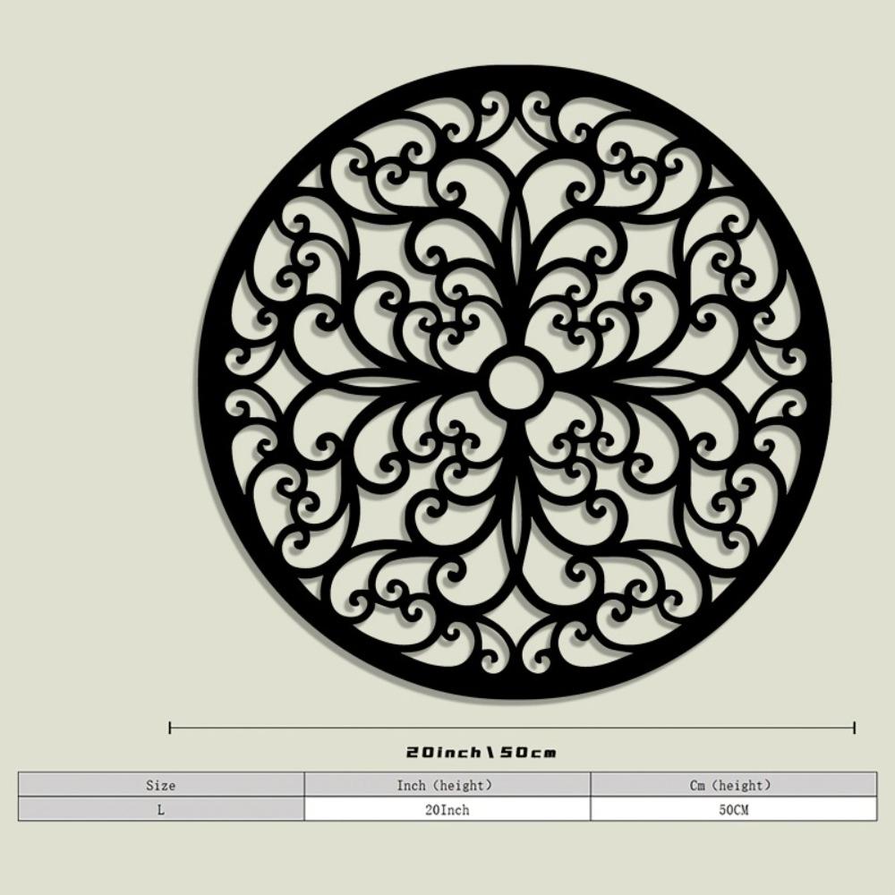 1pc Vintage Rustic Farmhouse Metal Wall Art Medallion Scroll Design for Living Room Bedroom Indoor Decor