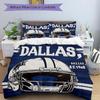 Juego de Funda Nórdica con Diseño de Casco de los Dallas Cowboys de 3 Piezas con Una Funda de Edredón y Dos Fundas de Almohada (Sin núcleo) - Decoración para el Hogar, Regalo de Vacaciones, Tejido de Poliéster, Anim