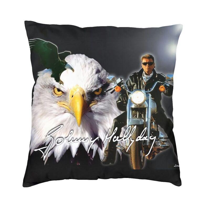 

Johnny Hallyday Pillow Covers Home Decoration France Rock Singer Nordic Cushion Cover Car Pillowcase 30x30cm