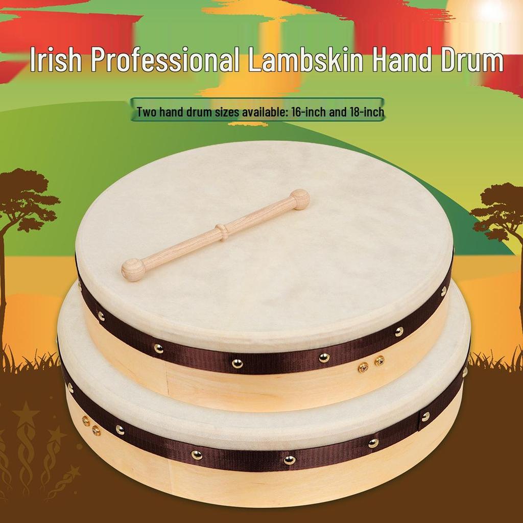 16-18 Inch Irish Sheepskin Hand Drum for Xinjiang Dance and Ethnic Performance