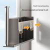 Magnetic Storage Rack for Kitchen Refrigerator - Punch-Free Enamel Board and Fresh-Keeping Film Holder