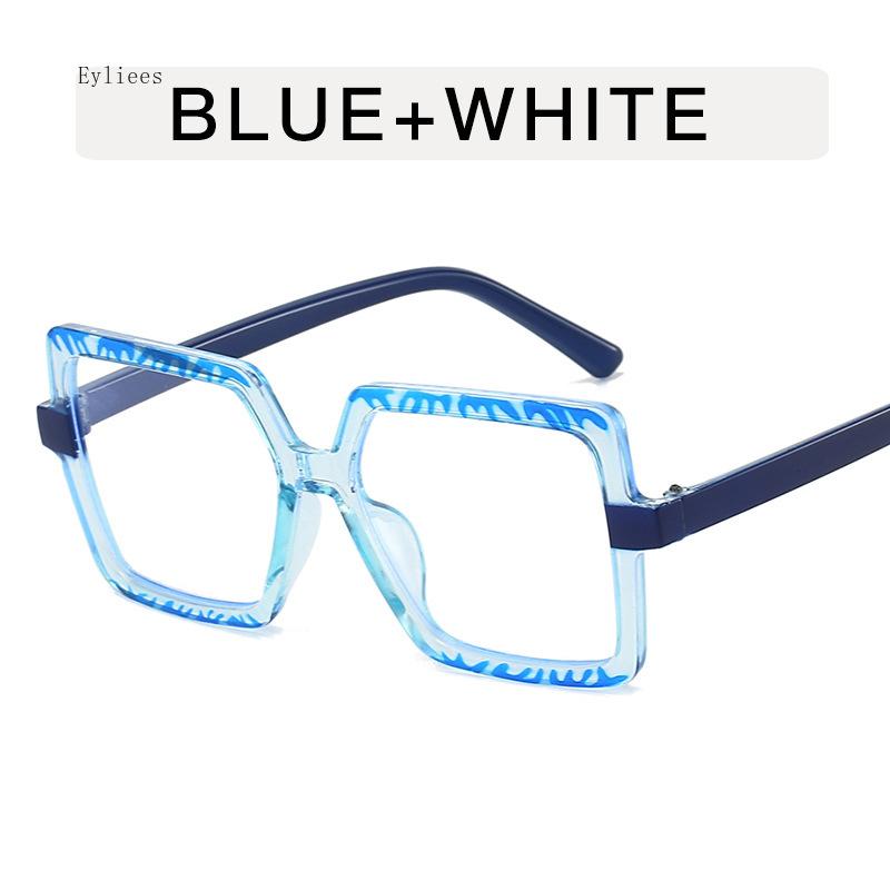 European American Style Glasses Women Irregular Shape Blue Light Blocking Mens Glasses Frame New Stylish Decorative Glass