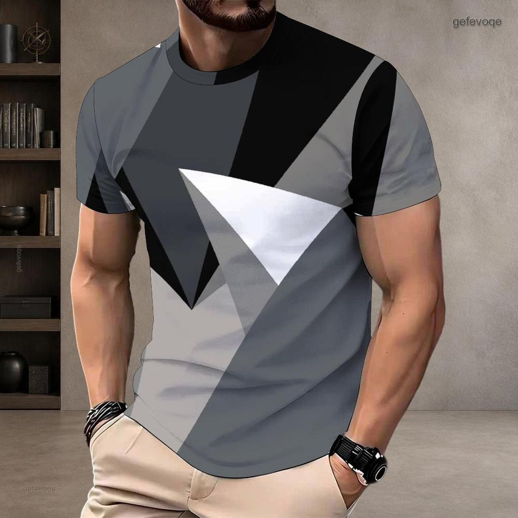 Men Plus Size Round Neck Short Sleeve T Shirt Black Base Dark Gothic Cross Skull Print Street Tops