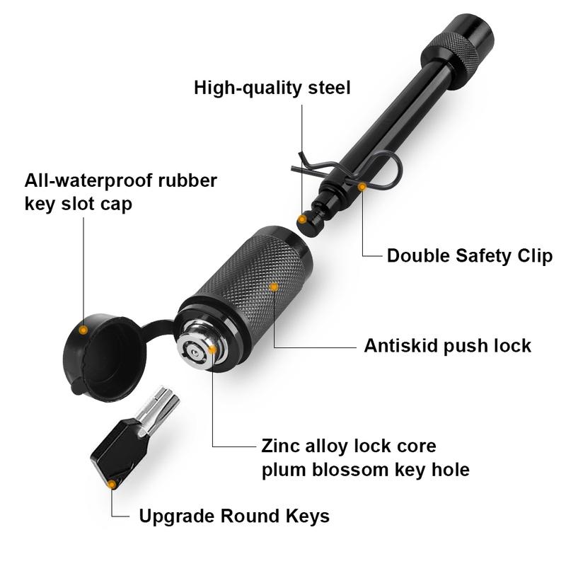 Trailer Hitch Pin Lock 1/2" 5/8" Heavy Duty Tow Receiver Dumbbell Trailer Locks for RV Truck Universal Car Accessories