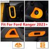 Car Handle Bowl / Start Stop Button / Central Side Panel / Air AC Vent Cover Trim ABS Accessories For Ford Ranger  2024 2025