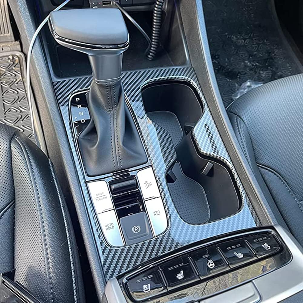 AOKIO Compatible with 2022 2023 2024 2025 2026 Hyundai Santa Cruz Accessories Center Console Gear Shift Panel Cover Water Cup Holder Frame Trim
