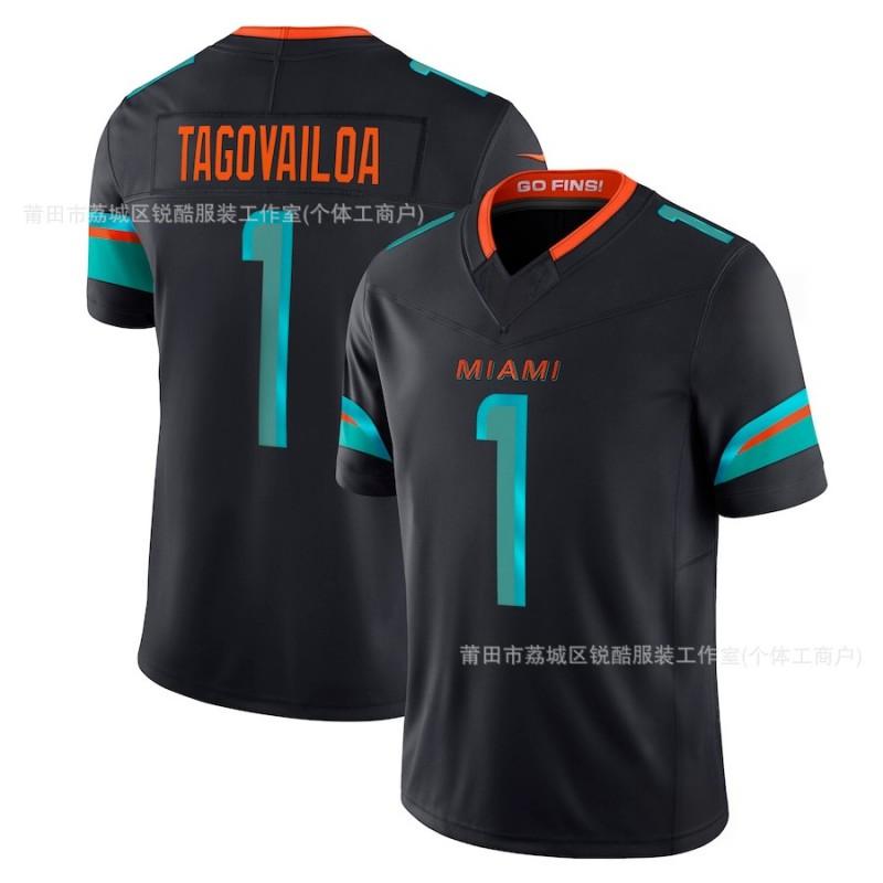 Miami Dolphins NFL Football Jersey Men Women Unisex Hooded Top Embroidered Marino Waddle 13 17