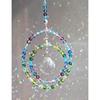 Sparkling K9 Crystal Glass Crystal Car Hanging Rainbow Suncatcher Beautiful Balcony Garden Hanging Ornament A17